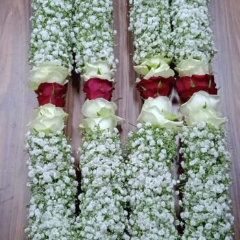 Jasmine & Red Rose Wedding Haar