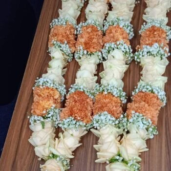 Peach & White Wedding Haar