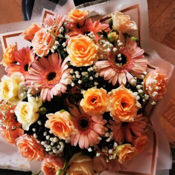 Peach Gerbera Mother's Day Bouquet