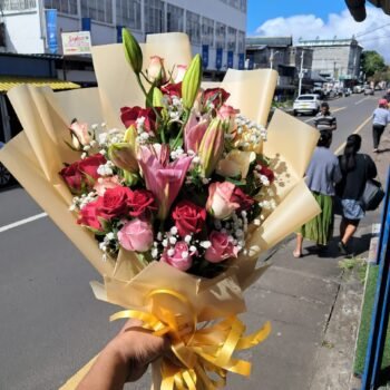 Pink Lily & Mixed Flower