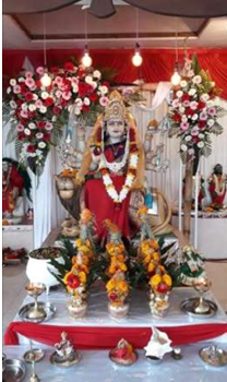 Temple Idol Floral Setup