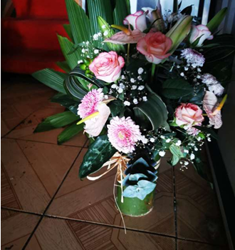 Pink Garden Centerpiece