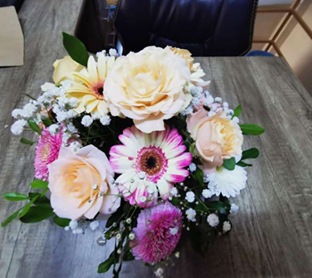 Pastel Rose Centerpiece