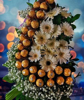 Chocolate Flower Triangular Bouquet