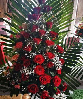 Red Rose Triangular Bouquet