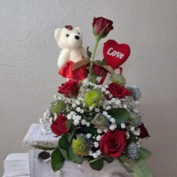 Roses Teddy Arrangement